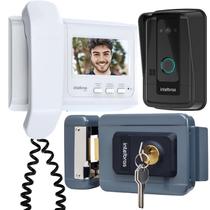 Kit 1 Vídeo Porteiro Interfone IVR 4 + 1 Fechadura FX1500 CINZA INTELBRAS IVR4 FX 1500 Kit 1 Vídeo Porteiro Interfone IVR 4 + 1 Fechadura FX1500 CINZA INTELBRAS IVR4 FX 1500