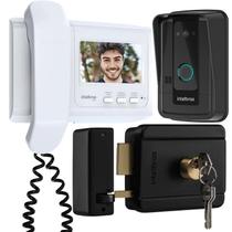 Kit 1 Vídeo Porteiro Interfone IVR 4 + 1 Fechadura FX500 INTELBRAS IVR4 FX 500 Kit 1 Vídeo Porteiro Interfone IVR 4 + 1 Fechadura FX500 INTELBRAS IVR4 FX 500