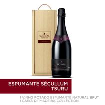 Kit 1 Vinho Sécullum Rosé Espumante + 1 Caixa de Madeira Sécullum Collection