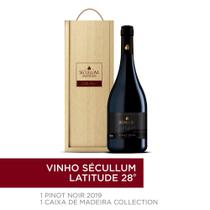 Kit 1 Vinho Tinto Seco Fino Pinot Noir + 1 Caixa de Madeira Sécullum Collection