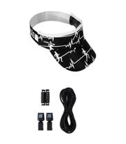 Kit 1 Viseira de Corrida e 1 Cadarço Elástico HUPI Run Beats Kit 1 Viseira de Corrida e 1 Cadarço Elástico HUPI Run Beats