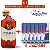 Kit 1 Whisky Balantine's Finest 1.000ml com 6 unidades de Energético RedBull de 250ml