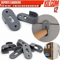 Kit 10/12/24/50 Suporte Cabideiro para Guarda Roupa Armário, Fixação Lateral Reforçada Kit 10/12/24/50 Suporte Cabideiro para Guarda Roupa Armário, Fixação Lateral Reforçada