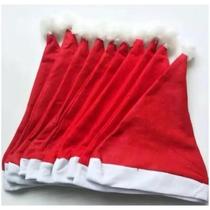 Kit 10/20/30 Gorro Touca de Natal Feltro Papai Noel - Decoração Festiva Luxuosa para Natal