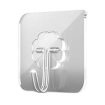 Kit 10 30 Ganchos Transparentes com Base Plana Oranização Casa Decoração