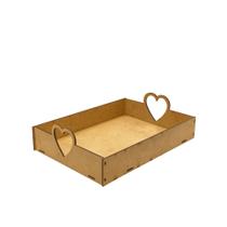 Kit 10 - 5 Bandejas C/ Alça Coração P/ Servir Café da Manhã Cesta Dia Das Mães