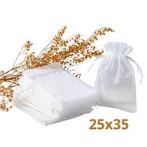 Kit 10/50/100 Un Saco Saquinho Organza Tule Lembrancinhas 7x9 9x12 10x15 Branco Festa Casamento Tamanho:25x35Quantidade Kit 10/50/100 Un Saco Saquinho Organza Tule Lembrancinhas 7x9 9x12 10x15 Branco Festa Casamento Tamanho:25x35Quantidade