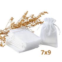 Kit 10/50/100 Un Saco Saquinho Organza Tule Lembrancinhas 7x9 9x12 10x15 Branco Festa Casamento Tamanho:7x9Quantidade:5 Kit 10/50/100 Un Saco Saquinho Organza Tule Lembrancinhas 7x9 9x12 10x15 Branco Festa Casamento Tamanho:7x9Quantidade:5
