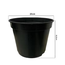 kit 10 a 20 Vasos para plantas mudas horta flores pote redondo Plástico resistente furos de drenagem