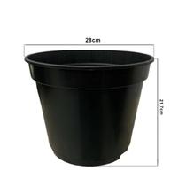 kit 10 a 20 Vasos para plantas mudas horta flores pote redondo Plástico resistente furos de drenagem