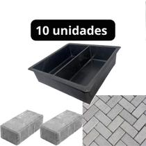 Kit 10 a 50 Formas Duplas Paver 20x10x6 A Mais Reforçada do Mercado Bloquete Cimento