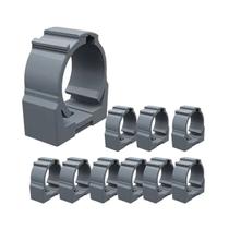 Kit 10 Abraçadeira Grampo Click 1 Eletroduto Condulete Cinza