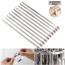 Kit 10 Abraçadeira Metálica Zip Tie Termotape 35cm Em Aço Kit 10 Abraçadeira Metálica Zip Tie Termotape 35cm Em Aço