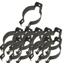 Kit 10 abracadeira tipo d 1 1/4" com parafuso
