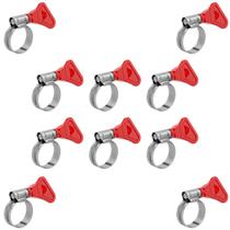 Kit 10 Abracadeiras Aco Carbono Borboleta fita 9mm 12x16mm Kit 10 Abracadeiras Aco Carbono Borboleta fita 9mm 12x16mm