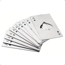 Kit 10 Abridor De Garrafa Formato Carta De Baralho Espada Poker Aço Inox Kit 10 Abridor De Garrafa Formato Carta De Baralho Espada Poker Aço Inox