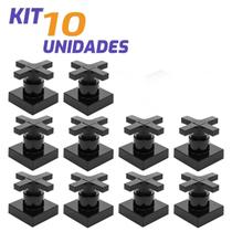 Kit 10 Acabamento Cruzeta Preto Registro Pressão Deca