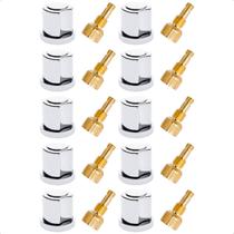 Kit 10 Acabamento de Registro 1/2 3/4 e 1 Polegada C50 Cromado Pressão Gaveta Padrão Fabrimcar