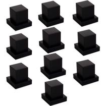 Kit 10 Acabamento Metal Quadrado Preto Black