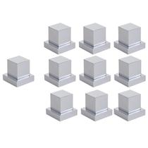 Kit 10 Acabamento Para Registro Quadrado Abs Deca Docol Banheiro Pressão 1/2 e 5/8 + 10 Conversores