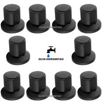 Kit 10 Acabamento Registro Banheiro C40 ABS Preto Padrao Deca Kit 10 Acabamento Registro Banheiro C40 ABS Preto Padrao Deca