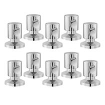 Kit 10 Acabamento Registro padrão Docol C42 Metal Gaveta Pressão