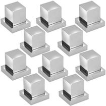 Kit 10 Acabamentos Registro Quadrado 1/2 Ou 3/4 100% Metal