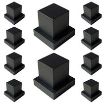 Kit 10 Acabamentos Registro Volante Quadrado Metal Preto