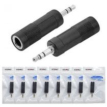 Kit 10 Adaptador P10 Fêmea X P2 Macho Stereo Revenda Atacado
