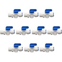 Kit 10 Adaptador Válvula para Purificador de Água 1/2” x 3/8” com Registro Universal Branco Kit 10 Adaptador Válvula para Purificador de Água 1/2” x 3/8” com Registro Universal Branco