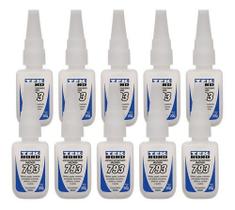 Kit 10 Adesivo Cola Instantâneo 793 20g Tek Bond