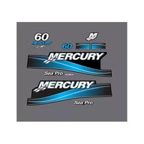 Kit 10 Adesivos Compatível Mercury 60HP Sea Pro Kit 10 Adesivos Compatível Mercury 60HP Sea Pro