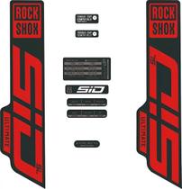Kit 10 Adesivos Compatível RockShox SID Ultimate Vermelho
