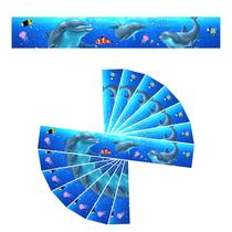 Kit 10 Adesivos Piscina Vinílico Golfinhos 100x15cm