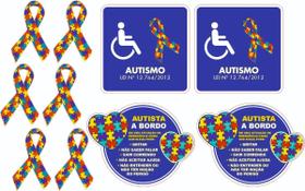 Kit 10 Adesivos Símbolo Autismo PCD Vaga Carro