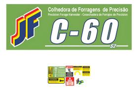 Kit 10 Adesivos Vinil Compatível Forrageira JF C60 Kit 10 Adesivos Vinil Compatível Forrageira JF C60