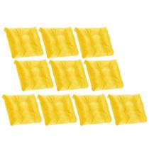 Kit 10 Almofada Para Poltrona Costela com Enchimento Suede Amarelo - Ahazzo Móveis