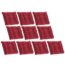 Kit 10 Almofada Para Poltrona Costela com Enchimento Suede Vermelho - Ahazzo Móveis
