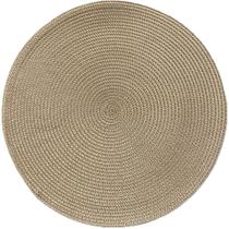 Kit 10 Americano Requinte Liso Para Mesa Redondo 38cm Palha