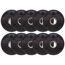Kit 10 Anilhas Elite Emborrachada 4 Grips 2,5kg Kit 10 Anilhas Elite Emborrachada 4 Grips 2,5kg