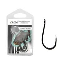 Kit 10 Anzol Pesca S/ Farpa Fisga Chinu Sure Black N9 Crown