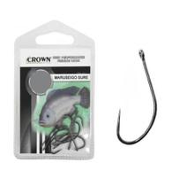 Kit 10 Anzol Pesca Sem Farpa Fisga Maruseigo Sure N-14 Crown