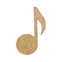 Kit 10 Aplique Nota Musical Modelo 1 4x2,5 Mdf Madeira