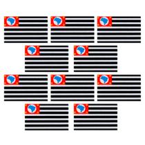 Kit 10 Apliques Bandeira São Paulo 5x3,5 Termocolante Roupas Kit 10 Apliques Bandeira São Paulo 5x3,5 Termocolante Roupas