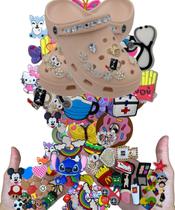 Kit 10 Apliques Bottons Decorativos para Babuches Modelos Aleatórios Kit 10 Apliques Bottons Decorativos para Babuches Modelos Aleatórios