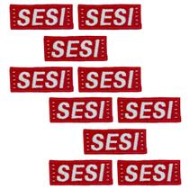 Kit 10 Apliques Emblema Sesi 6x2,5cm Patch Termocolante