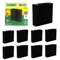 Kit 10 Arandela Led Externa De Parede Pilar 6w Preto Moderno Muro IP65 Taschibra