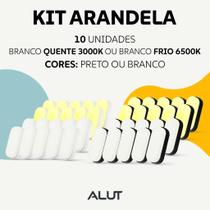 Kit 10 Arandela Led Tartaruga 20w 3000k ou 6500k Bivolt Ip65 a prova dágua Branco ou Preto Alut By Avant