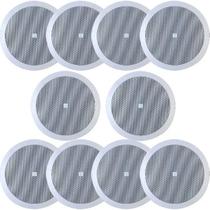 Kit 10 Arandelas JBL 6FR2R Redonda Branca - 25 Watts RMS