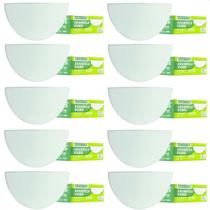 Kit 10 Arandelas Taschibra Jurerê Vidro Meia Lua E27 Bivolt